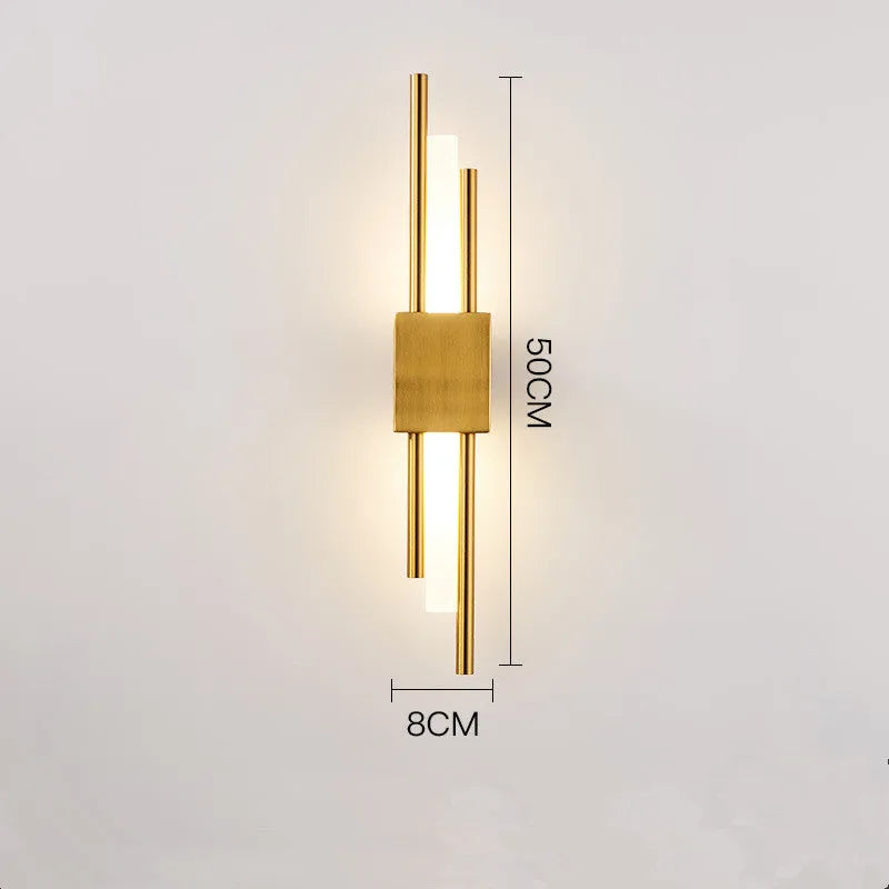 Dune Modern Bar Metal LED Wall Lamp, Black/Gold