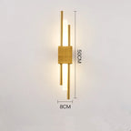 Dune Modern Bar Metal LED Wall Lamp, Black/Gold
