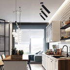 Aria Modern Long Tube Spotlight, Metal, Black/White