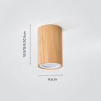 Muto Modern Wood Ceiling Light, Cylindrical, Corridor/Balcony