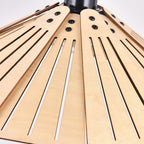 Arisha Retro Pendant Light, Metal & Wood