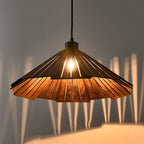 Arisha Retro Pendant Light, Metal & Wood