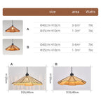 Arisha Retro Pendant Light, Metal & Wood
