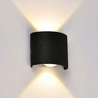 Tronix Modern Rectangular Metal Outdoor Wall Lamp, Black/White, Water-wave