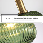 Valentina Pendant Light Crystal, Moru Glass, Cognac/Green/Grey, Kitchen Island