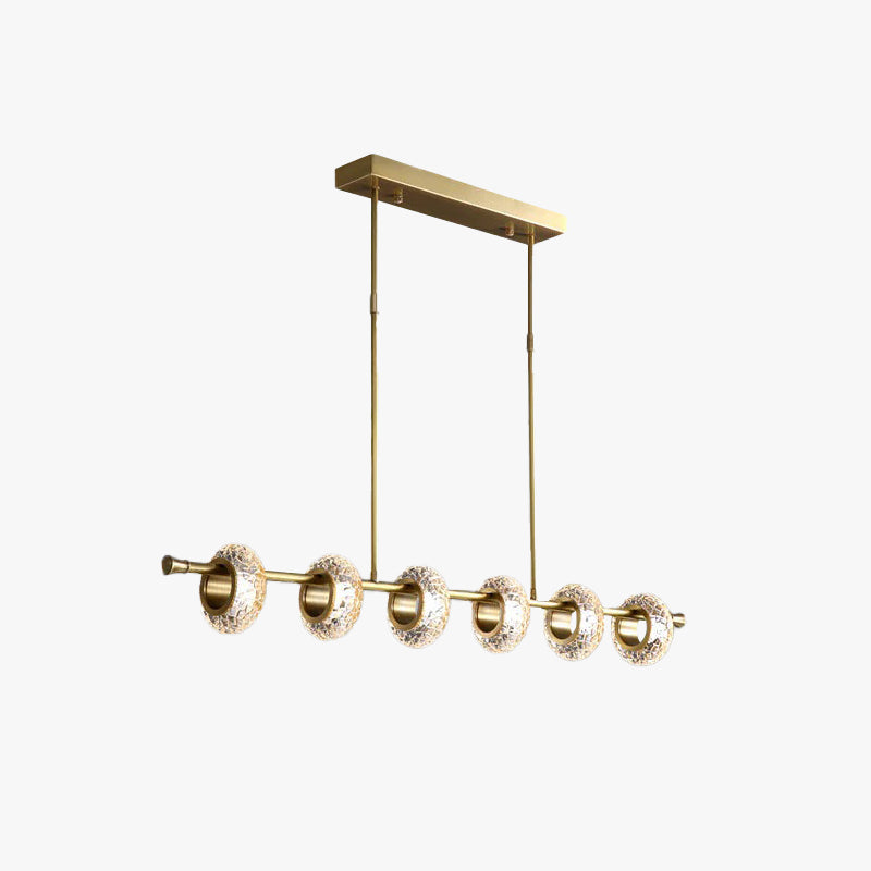 Kristy Modern Luxury metal/Glass Pendant Light, Gold