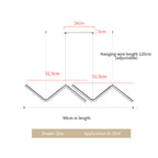 Arisha Modern Wavy linear Pendant Light Double, Black/Gold
