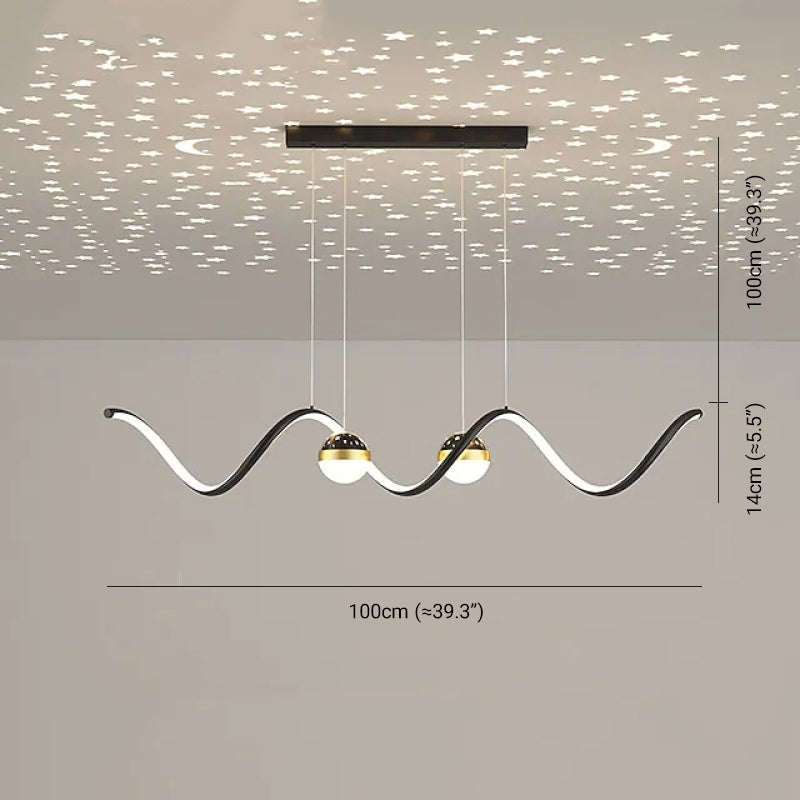 Arisha Nordic Globe Wavy Metal/ Pendant Light
