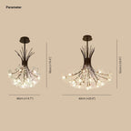 Arisha Modern Art Deco Crystal Sputnik Chandelier, Black/Gold