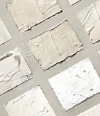 Wabi-Sabi Textured Neutral Tone Grid Oil Painting