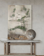 Wabi-Sabi Moss & Stone Abstract Painting
