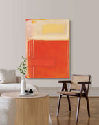 Mark Rothko Style Abstract Oil Painting Bold Red Yellow
