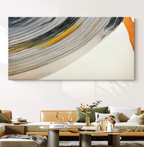 Dynamic Curved Brushstroke Oil Painting Long Wall Art