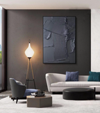 Dark Gray Textured Abstract Wall Art Modern Industrial