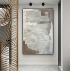 Neutral Tone Textured Oil Painting Wabi Sabi Wall Art