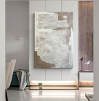 Neutral Tone Textured Oil Painting Wabi Sabi Wall Art