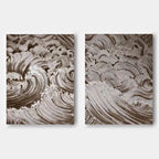 Brown Wave Texture 2 Piece Wall Art Set