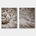 Brown Wave Texture 2 Piece Wall Art Set