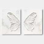 Monochrome Butterfly Wing Oil Painting