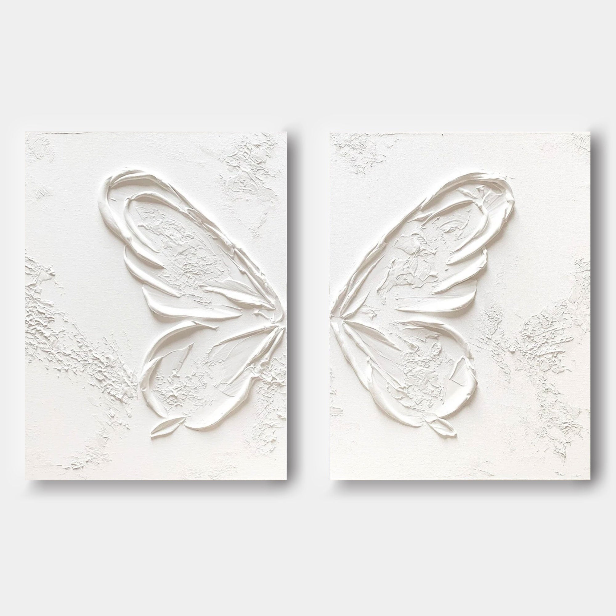 Monochrome Butterfly Wing Oil Painting