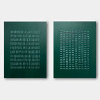 Wall Art Abstract Minimalism Modern Geometric Emerald Green