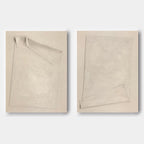 Monochrome Folded Paper Effect Oil Painting