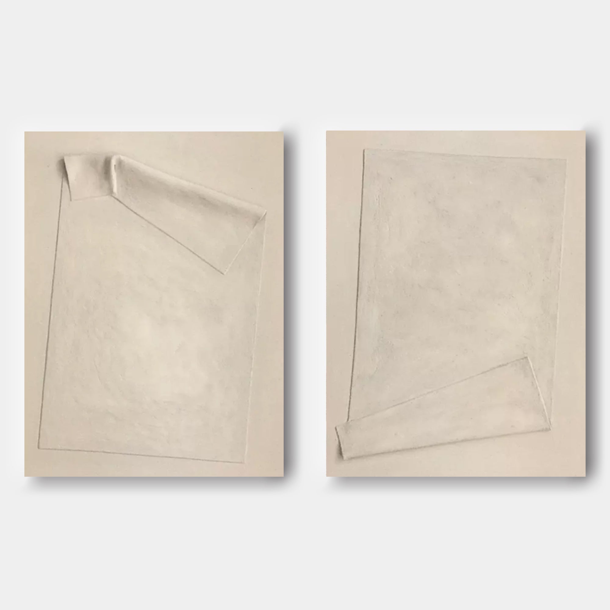 Monochrome Folded Paper Effect Oil Painting