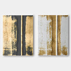 Luxury Gold Foil Abstract Diptych Oil Painting