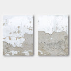 Wabi-Sabi Weathered Wall Diptych Painting