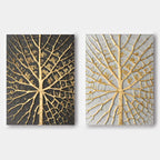 Gilded Vein Tree Impasto Painting