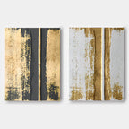 Luxury Gold Foil Abstract Diptych Oil Painting