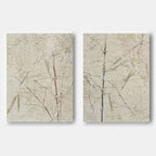 Wabi Sabi Bamboo Texture 2 Piece Wall Art Oriental