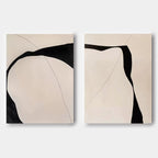 Organic Diptych Art Oil Painting Set Of 2