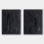 Wall Art Abstract Black Impasto Texture