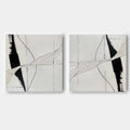 Tactile Two-Piece Monochrome Oil Painting White