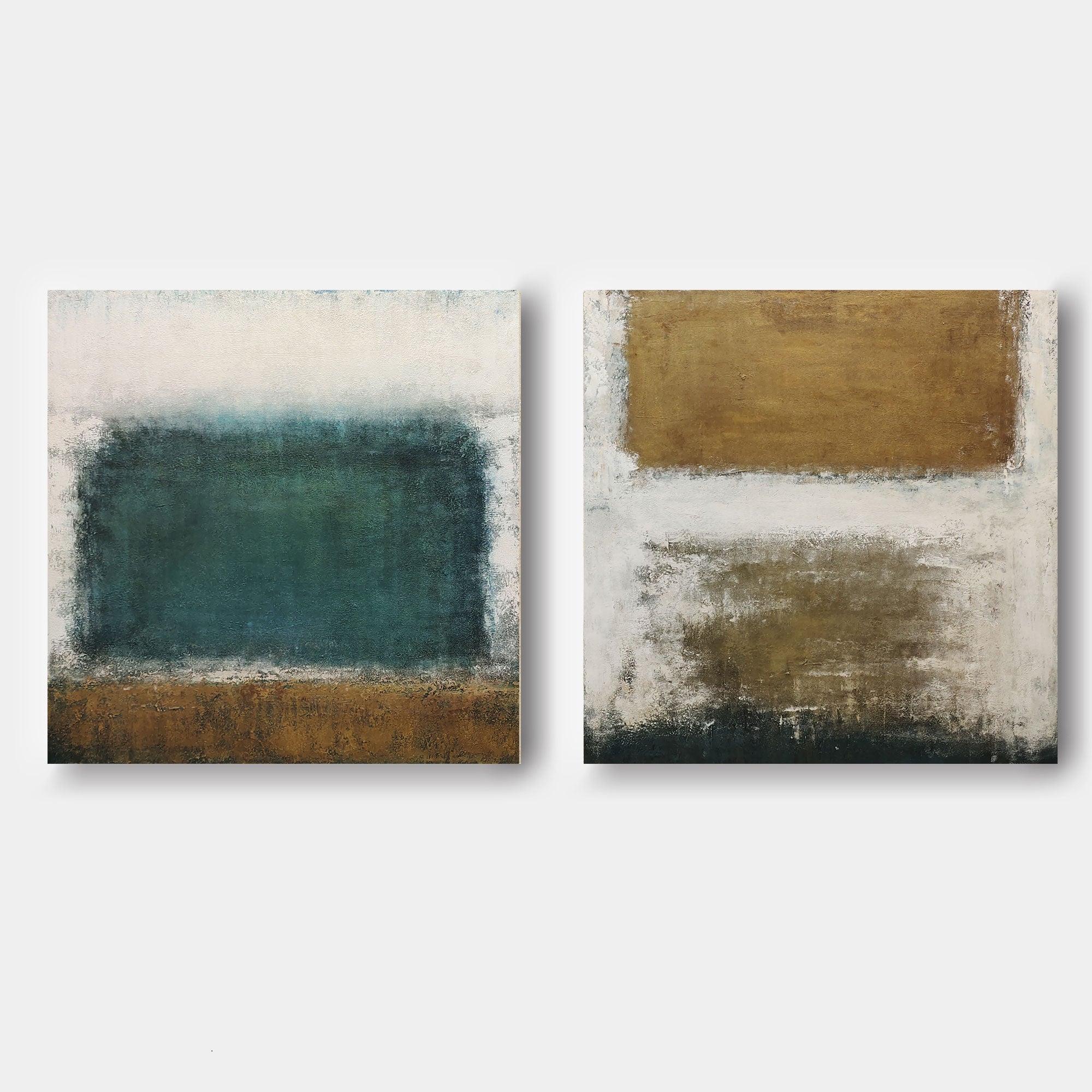 Rothko-Inspired Color Field 2-Piece Painting Set