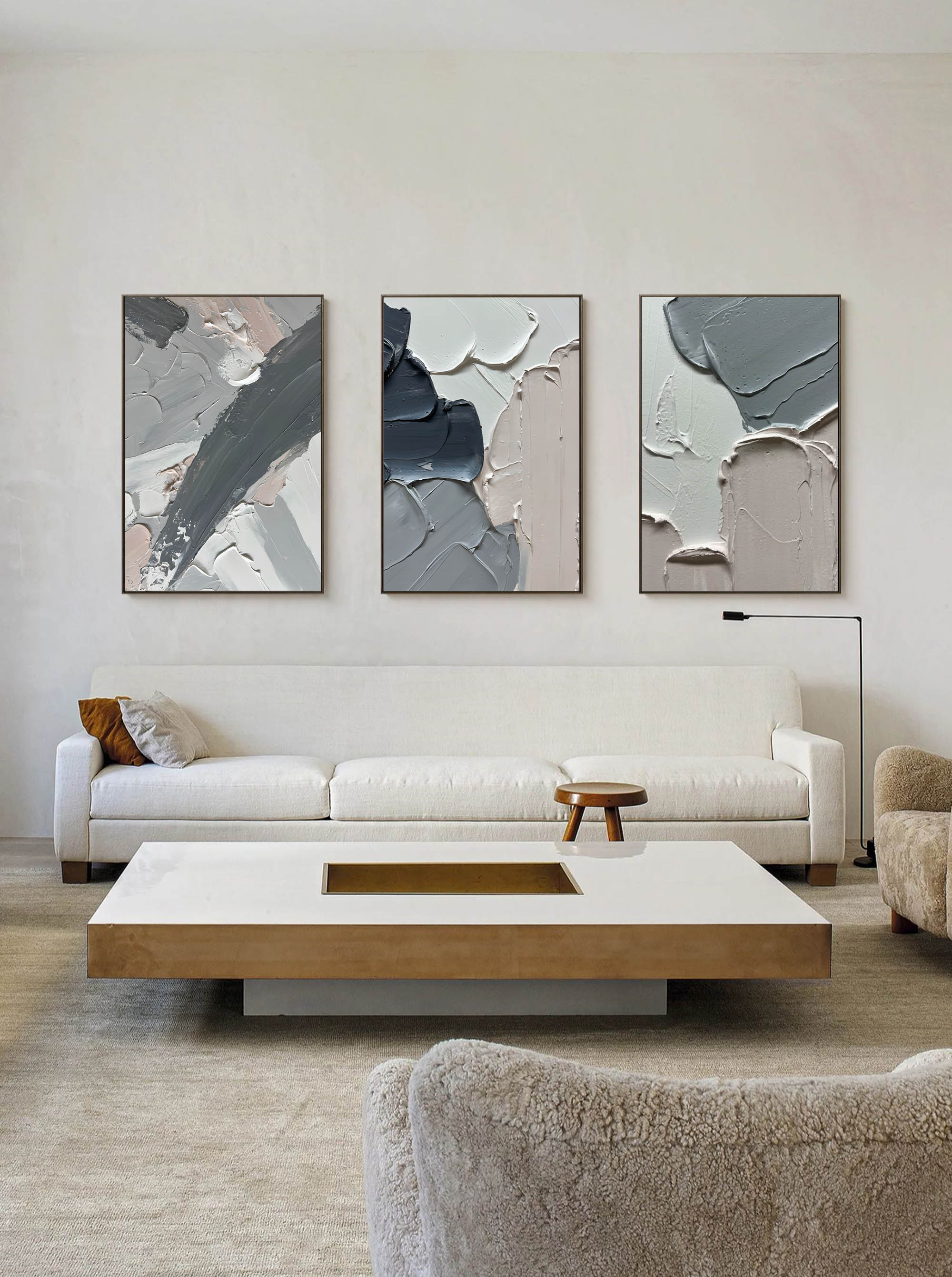 Wall Art Abstract Minimalist Impasto Elegant