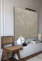 Wabi-Sabi Neutral Grid Texture Painting