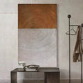 Wabi Sabi Wall Art Two Circular Texture Vertical
