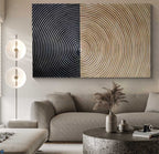 Concentric Circles Bas-Relief Painting