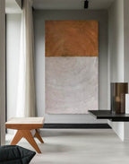 Wabi Sabi Wall Art Two Circular Texture Vertical