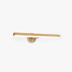 Muto Modern Linear Wooden Mirror Front Vanity Wall Lamp