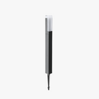 Ray Modern Metal Solar Outdoor Path Light, Black