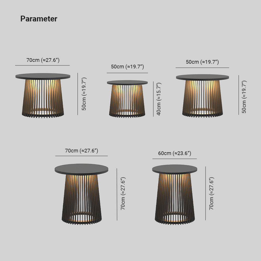 Ray Table Metal Rechargeable/Solar Metal& Outdoor Floor Lamp