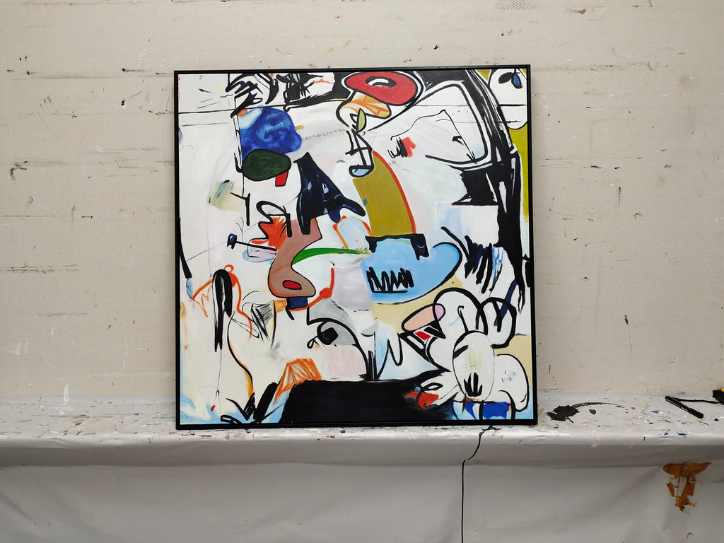 Expressionist Vibrant Colorful Gestural Wall Art