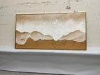 Minimalist 3D Textured Landscape Painting Warm Neutral
