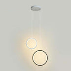 Doria Modern LED Pendant Light Black/White Metal Living Room