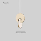 Arisha Pendant Light, Disc, Gold/Silver