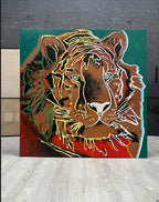 Andy Warhol Endangered Tiger Pop Art Oil Painting