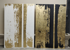 Luxury Gold Foil Abstract Diptych Oil Painting